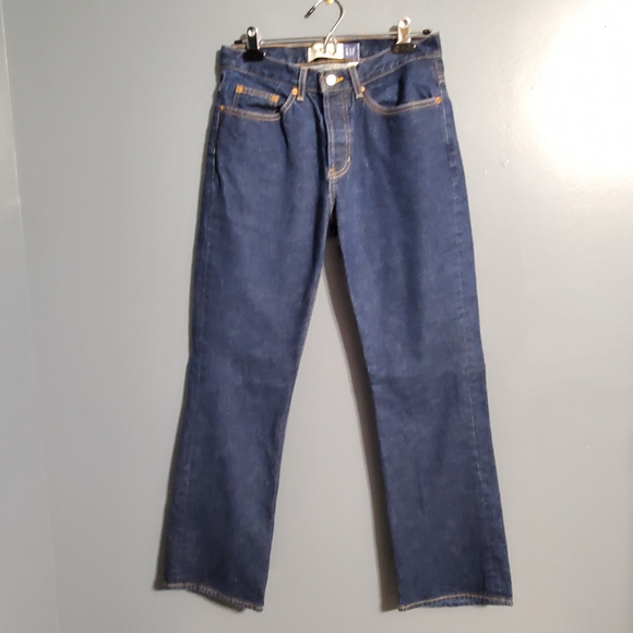 GAP Denim - GAP Dark Blue Button Fly Women's Bootcut Ankle Jeans 100% Cotton Size 6